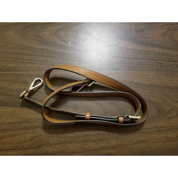 Michael Kors Bedford Bag Brown Pebbled Leather Tassel Crossbody Strap Chain Link - Picture 6 of 9